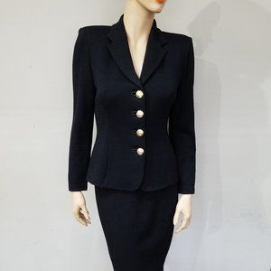 ST JOHN BLACK SKIRT SUIT